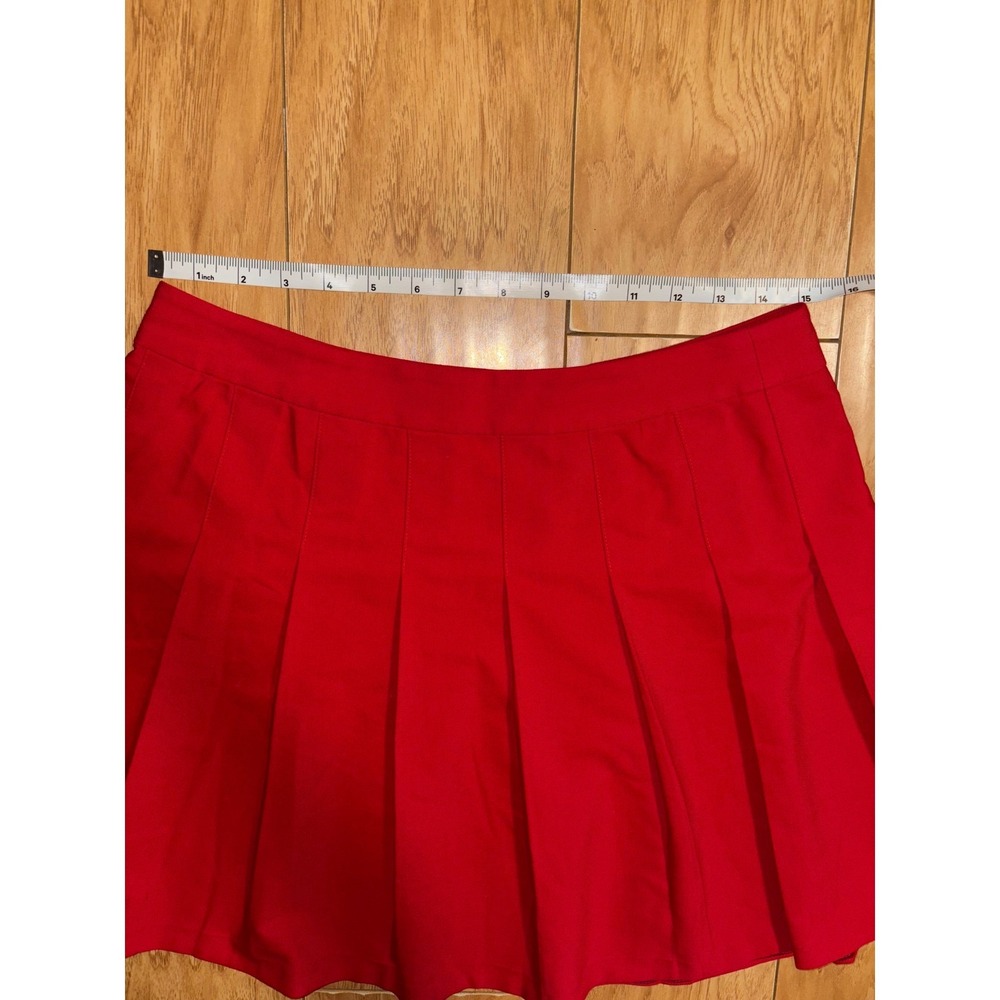 Aritzia Sunday Best Red Pleated Skirt Size 10 Preppy Tennis Pickleball Athletic - Picture 6 of 9